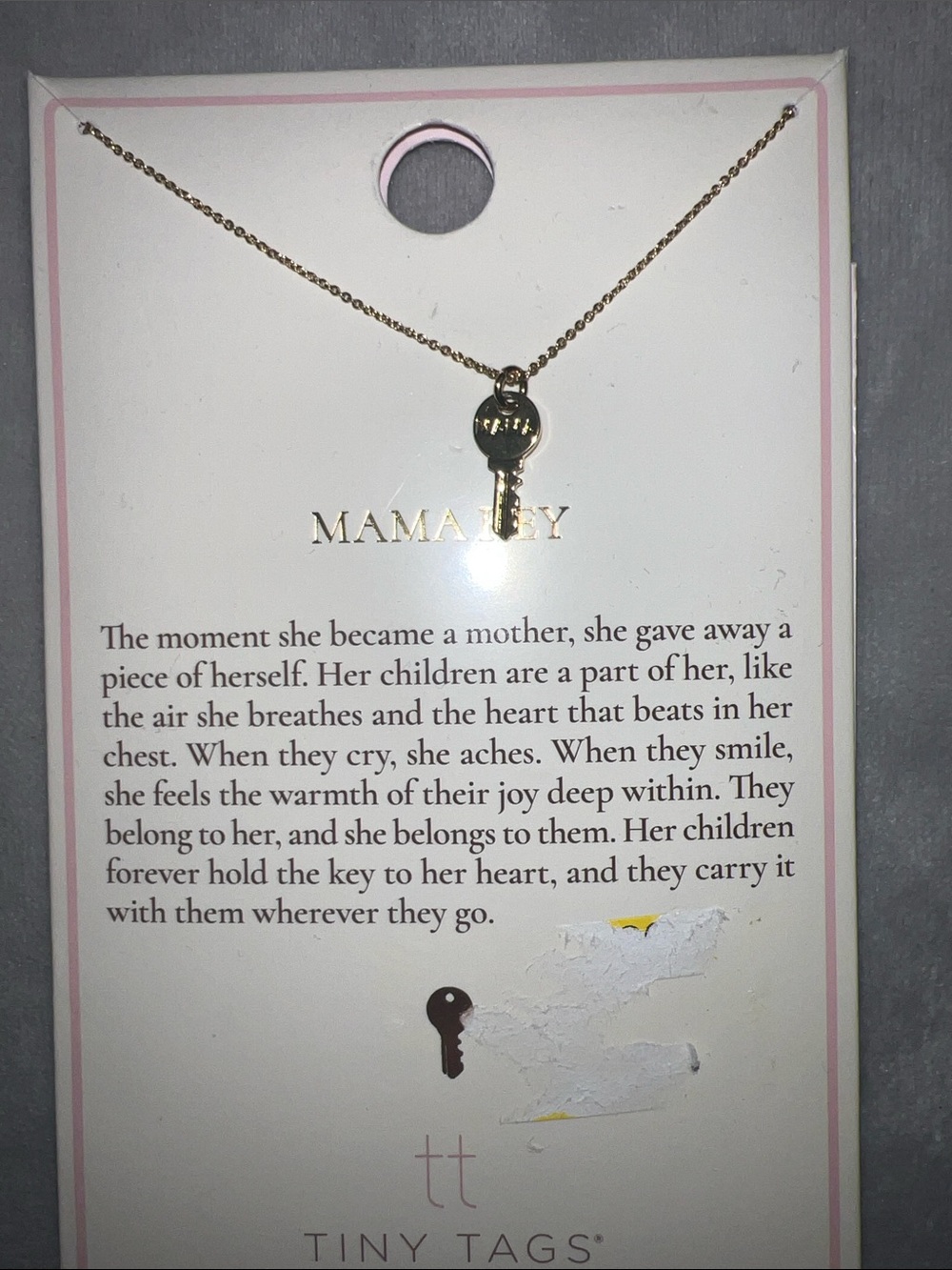 Mama Key Gold Pendant Necklace by